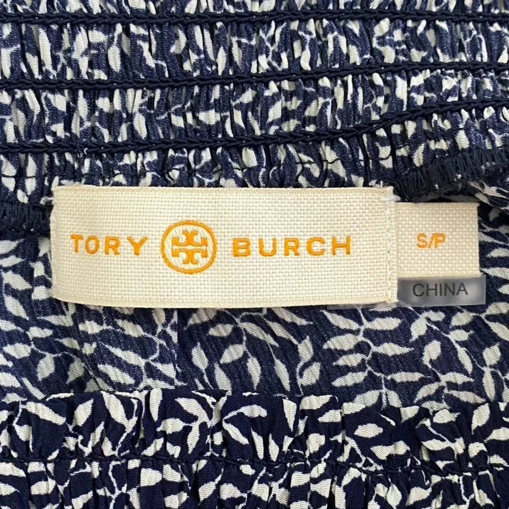 Tory Burch smocked top‎ sundress tie shoulder